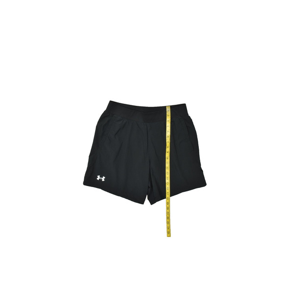 Under Armour Women's Black Athletic Shorts L Polyester Pull On Gym Workout - Picture 2 of 8